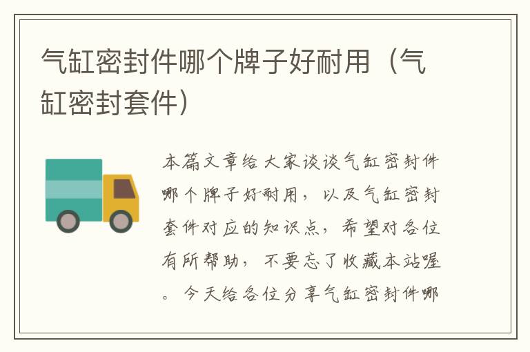 气缸密封件哪个牌子好耐用(气缸密封套件)