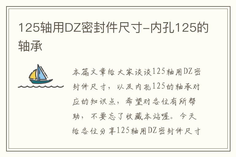 125轴用DZ密封件尺寸-内孔125的轴承