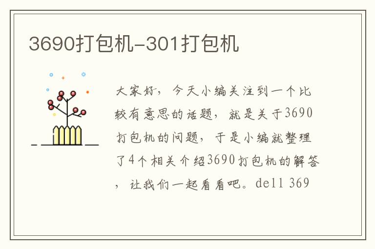 3690打包机-301打包机