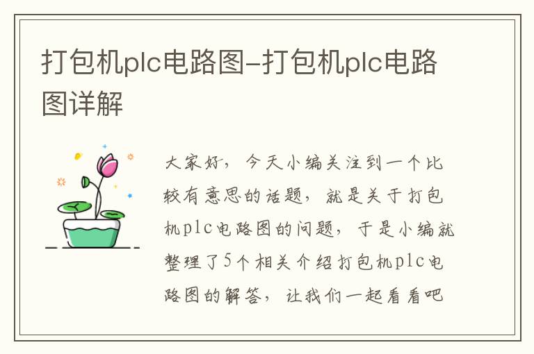 打包机plc电路图-打包机plc电路图详解