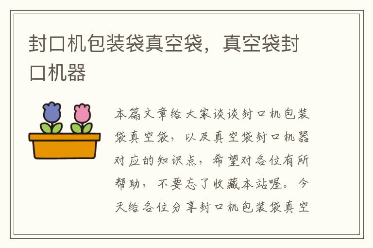 封口机包装袋真空袋,真空袋封口机器