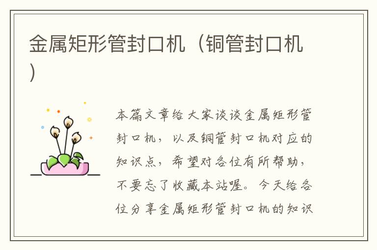 金属矩形管封口机(铜管封口机)