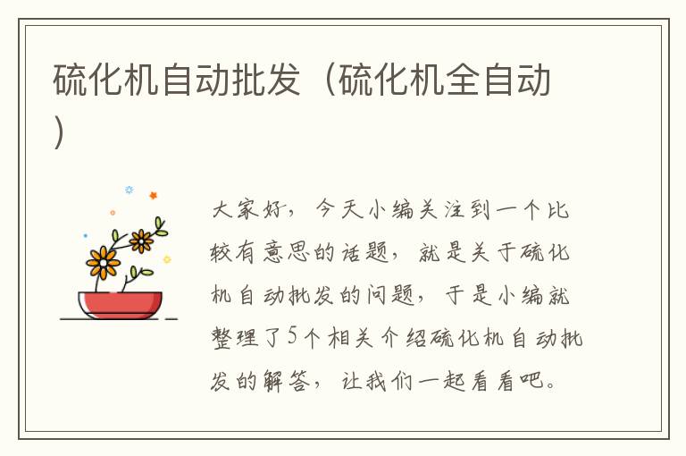硫化机自动批发(硫化机全自动)