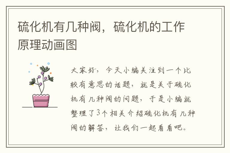 硫化机有几种阀,硫化机的工作原理动画图