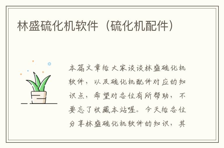 林盛硫化机软件(硫化机配件)