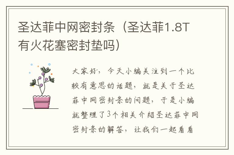 圣达菲中网密封条（圣达菲1.8T有火花塞密封垫吗）