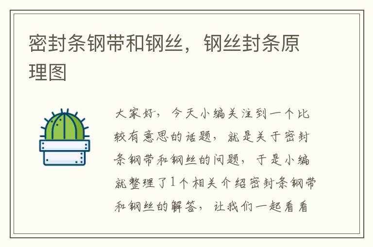 密封条钢带和钢丝，钢丝封条原理图