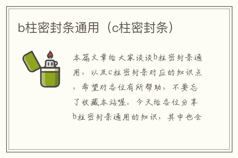 b柱密封条通用（c柱密封条）